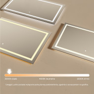 120x70 cm Prostokątne Lustro Łazienkowe Podświetlane 120x70cm z włącznikiem dotykowym, ciepłą barwą 3000K