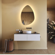 64x94 cm Lustro nieregularne z podświetleniem, 64x94cm, Dual color, Włącznik dotykowy