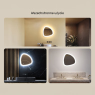 54x54 cm Lustro nieregularne z podświetleniem, 54x54cm, Dual color, Włącznik dotykowy