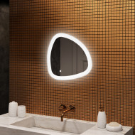 54x54 cm Lustro nieregularne z podświetleniem, 54x54cm, Dual color, Włącznik dotykowy