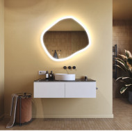 94x84 cm Lustro nieregularne z podświetleniem, 94x84cm, Dual color, Włącznik dotykowy