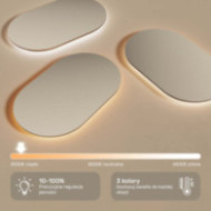 Lustro zaokrąglone LED - 60x80/80x60 cm w złotej aluminiowej ramie