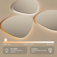 Nieregularne lustro podświetlane LED - 60x90 cm w srebnej ramie aluminiowej