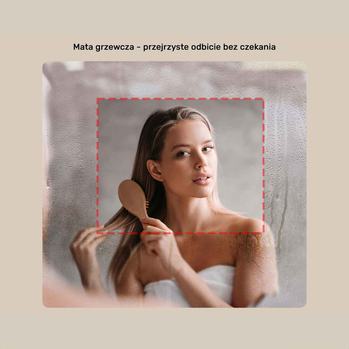 Lustro zaokrąglone LED - 100x70/70x100 cm w złotej aluminiowej ramie